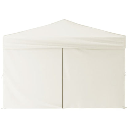 Partytent Inklapbaar Met Zijwanden Kleurig 3 x 3 m Crème