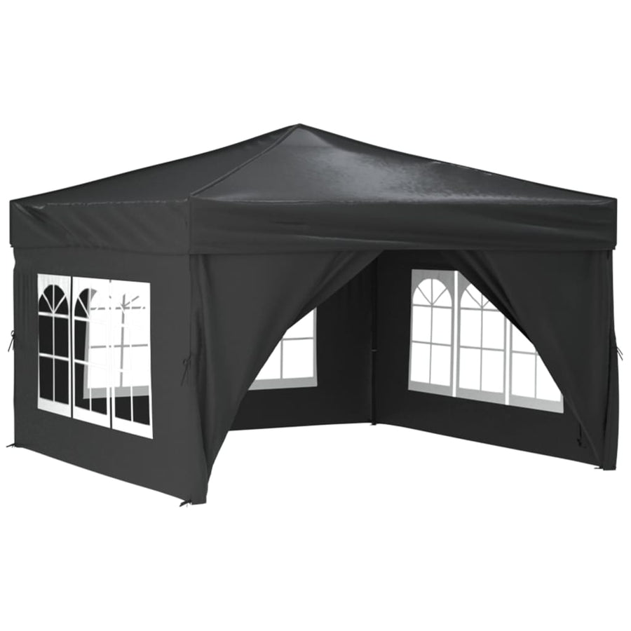 Partytent Inklapbaar Met Zijwanden Kleurig 3 x 3 m Antraciet