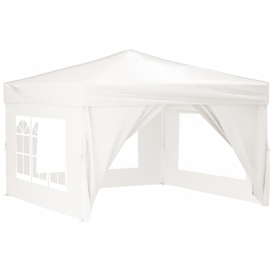 Partytent Inklapbaar Met Zijwanden 3 x 3 m Wit