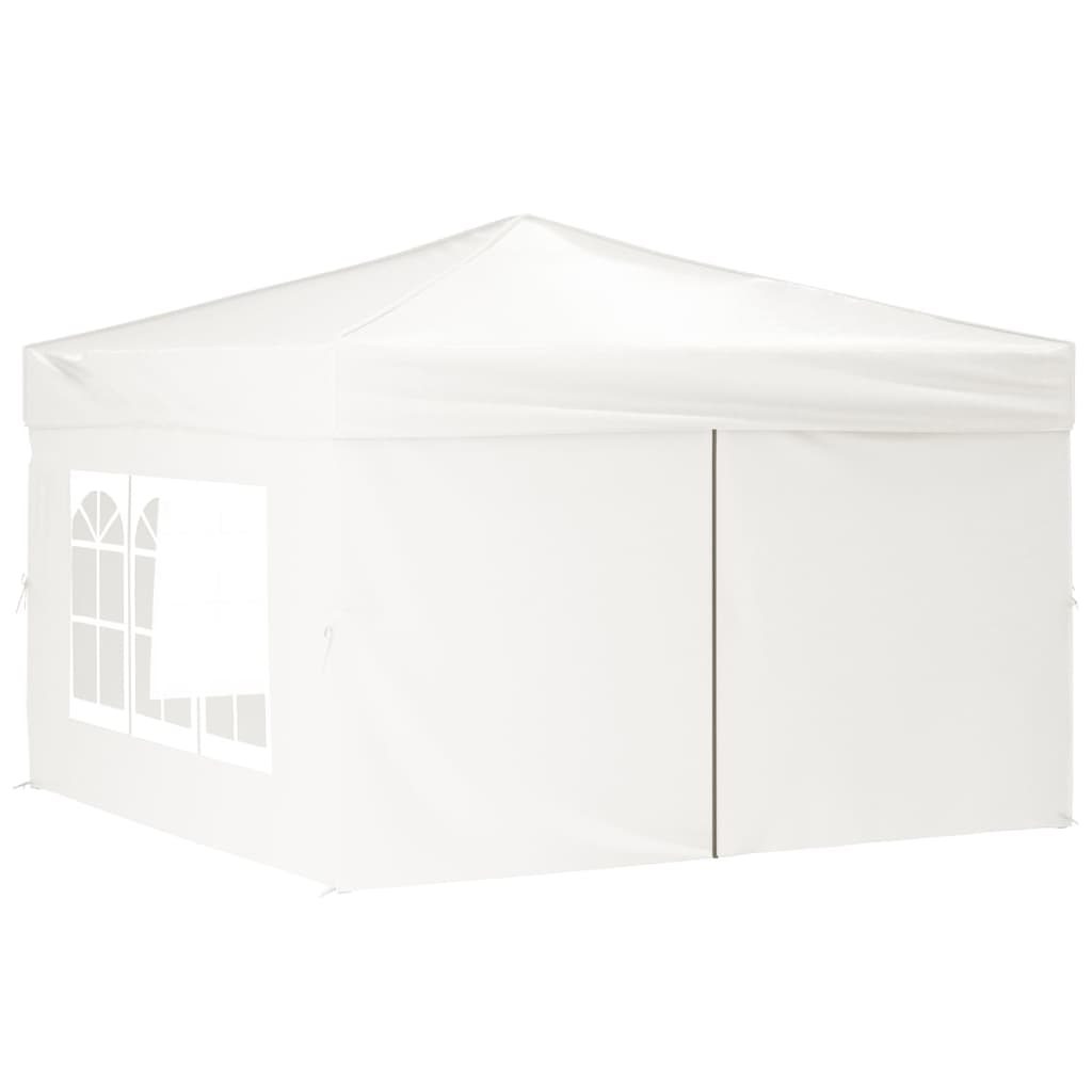 Partytent Inklapbaar Met Zijwanden 3 x 3 m Wit