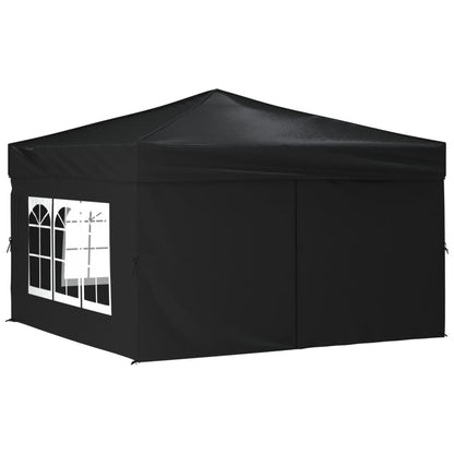 Partytent Inklapbaar Met Zijwanden 3 x 3 m Zwart