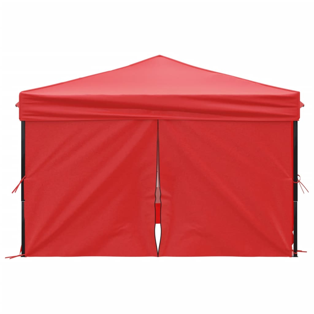 Partytent Inklapbaar Met Zijwanden 3X3 M Rood 3 x 3 m