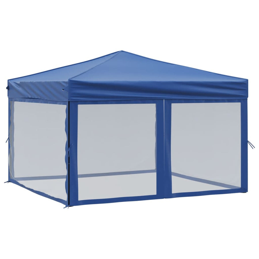 Partytent Inklapbaar Met Zijwanden 3 x 3 m Blauw
