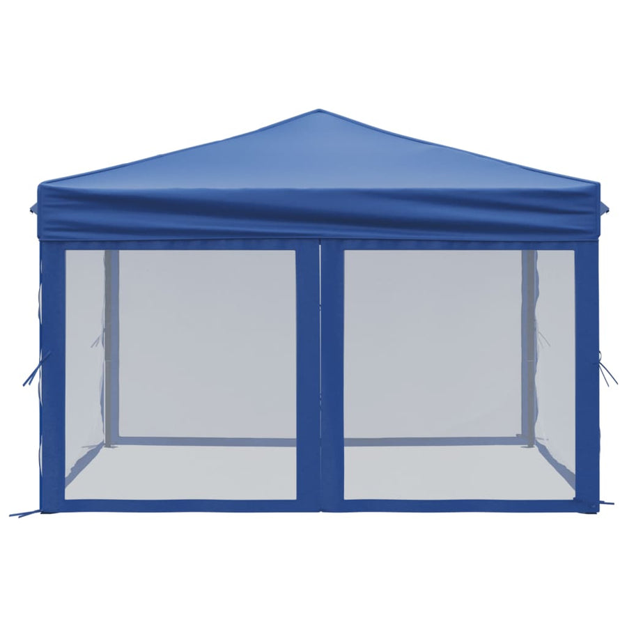 Partytent Inklapbaar Met Zijwanden 3 x 3 m Blauw