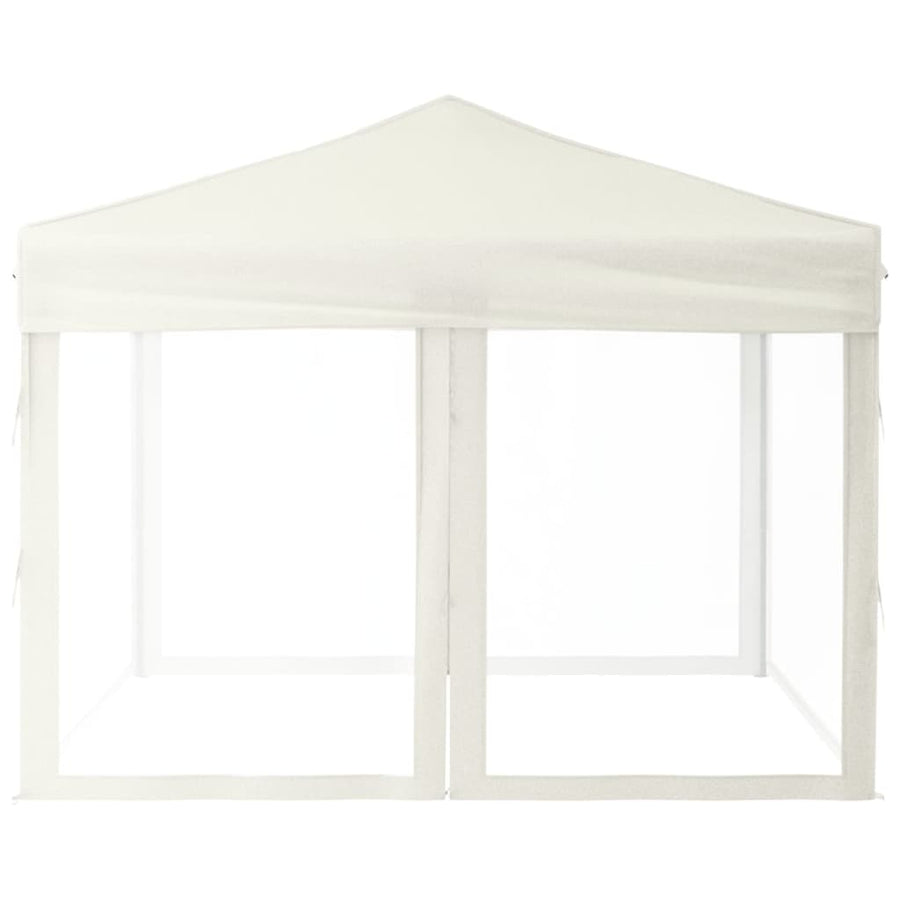 Partytent Inklapbaar Met Zijwanden 3X3 M Crèmekleurig