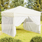 Partytent Inklapbaar Met Zijwanden 3X3 M Crèmekleurig