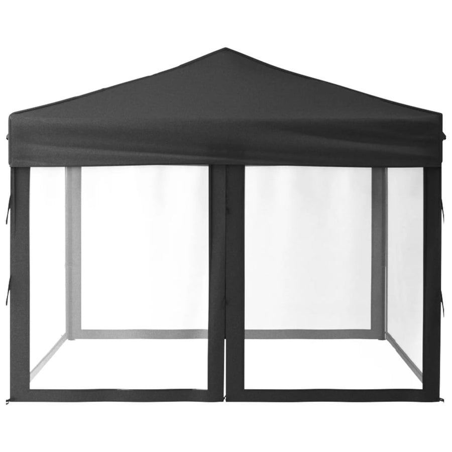 Partytent Inklapbaar Met Zijwanden 3X3 M Antracietkleurig