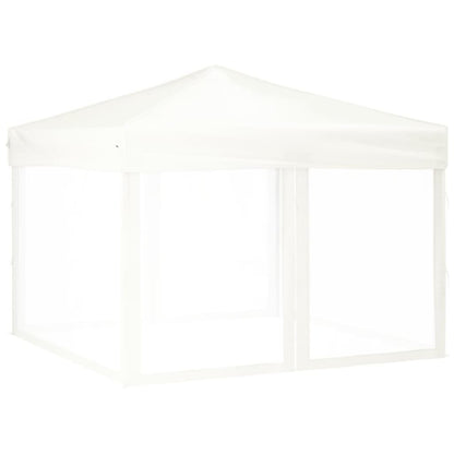 Partytent Inklapbaar Met Zijwanden 3 x 3 m Wit