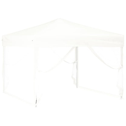 Partytent Inklapbaar Met Zijwanden 3 x 3 m Wit