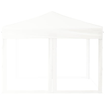 Partytent Inklapbaar Met Zijwanden 3 x 3 m Wit