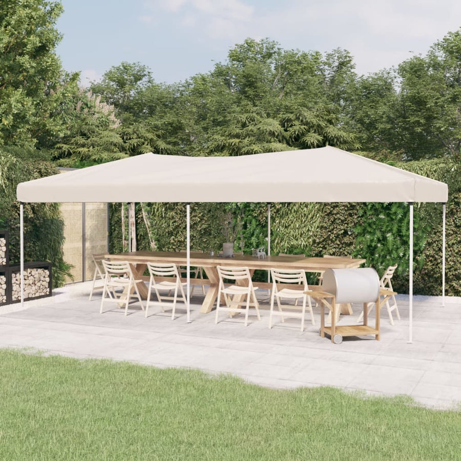 Partytent inklapbaar 3x6 m crèmekleurig 3 x 6 m Crème
