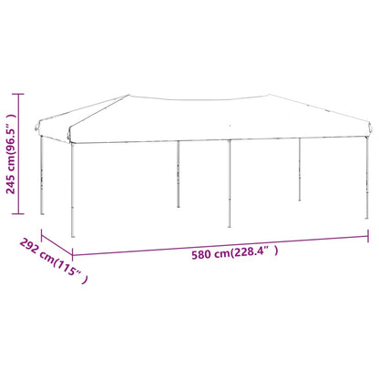 Partytent inklapbaar 3x6 m taupe 3 x 6 m Taupe
