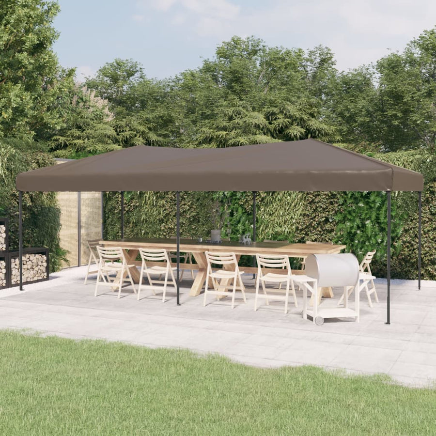 Partytent inklapbaar 3x6 m taupe 3 x 6 m Taupe