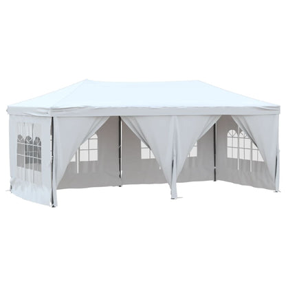Partytent Inklapbaar Met Zijwanden 3 x 6 m Wit