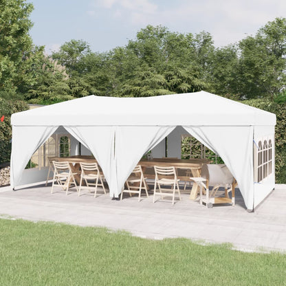 Partytent Inklapbaar Met Zijwanden 3 x 6 m Wit