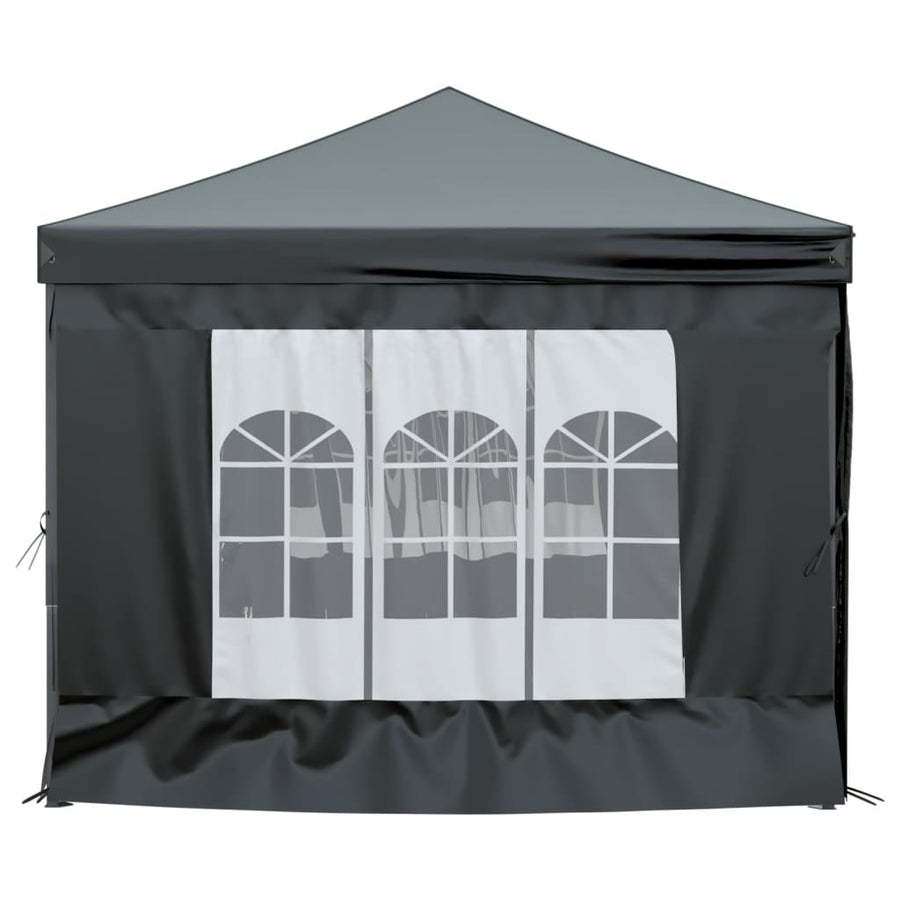Partytent Inklapbaar Met Zijwanden 3 x 6 m Zwart