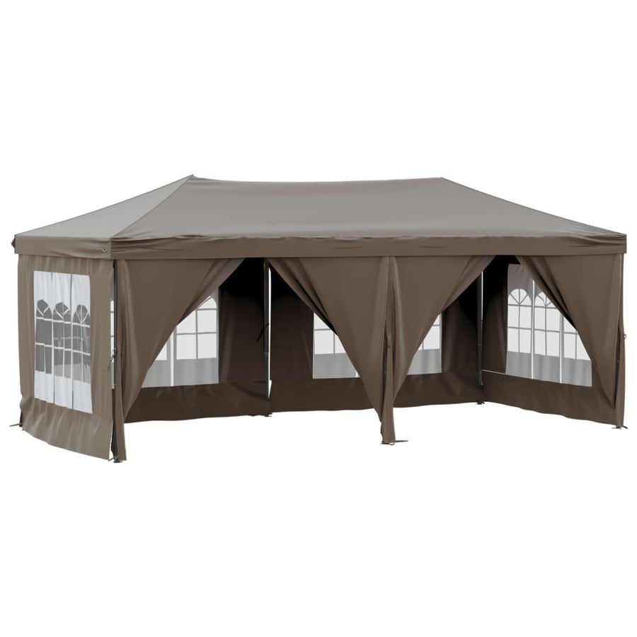 Partytent Inklapbaar Met Zijwanden 3X6 M Taupe 3 x 6 m