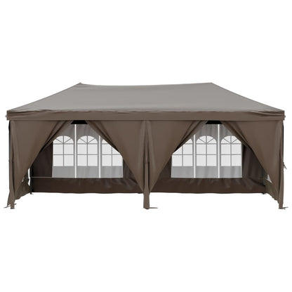 Partytent Inklapbaar Met Zijwanden 3X6 M Taupe 3 x 6 m