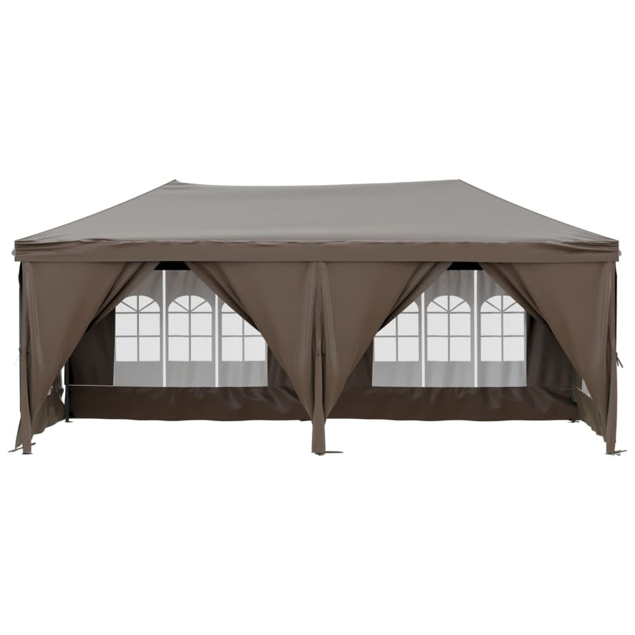 Partytent Inklapbaar Met Zijwanden 3X6 M Taupe 3 x 6 m