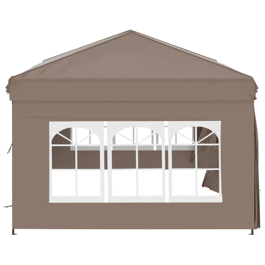 Partytent Inklapbaar Met Zijwanden 3X6 M Taupe 3 x 6 m