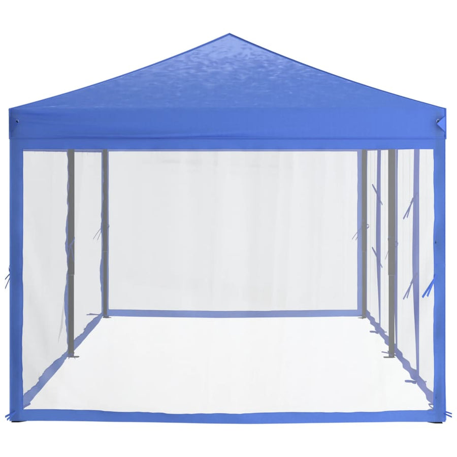 Partytent Inklapbaar Met Zijwanden 3X6 M Blauw