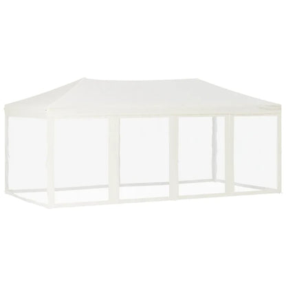 Partytent Inklapbaar Met Zijwanden Kleurig 3 x 6 m Crème
