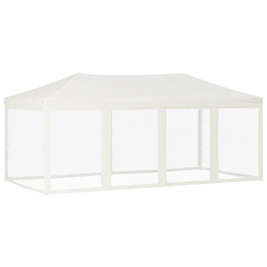 Partytent Inklapbaar Met Zijwanden Kleurig 3 x 6 m Crème