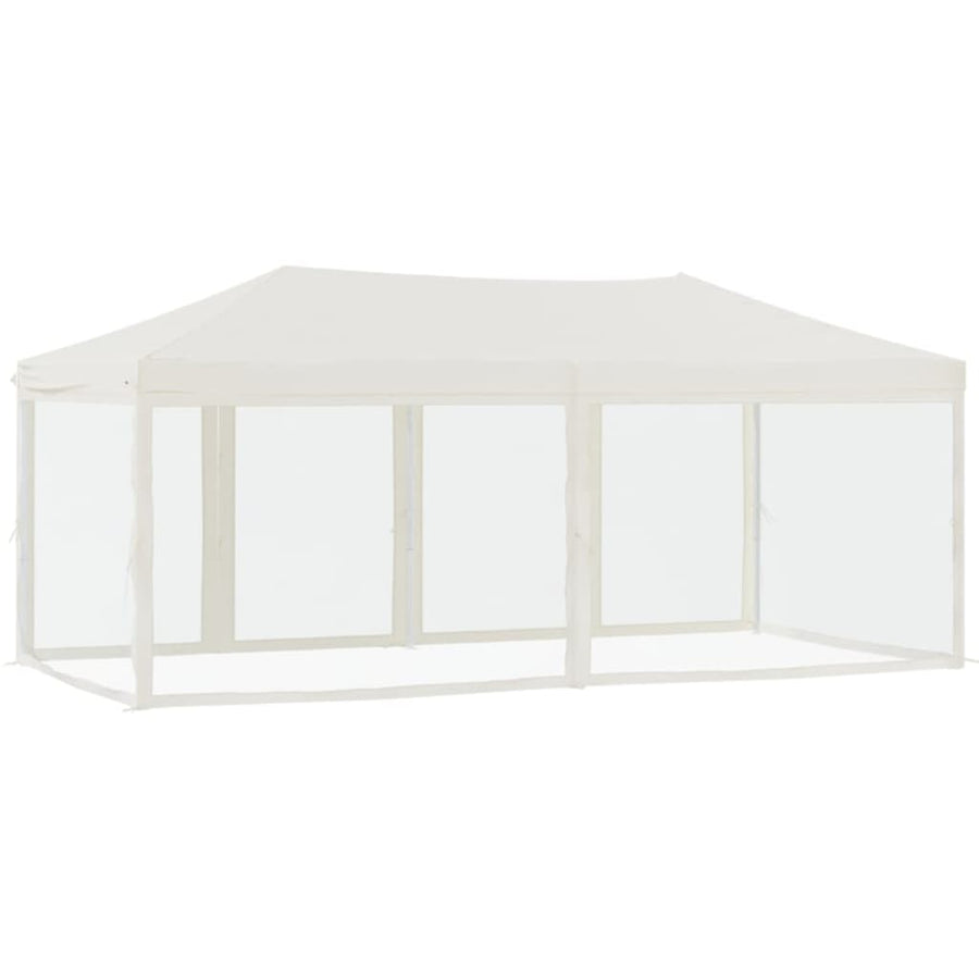 Partytent Inklapbaar Met Zijwanden Kleurig 3 x 6 m Crème