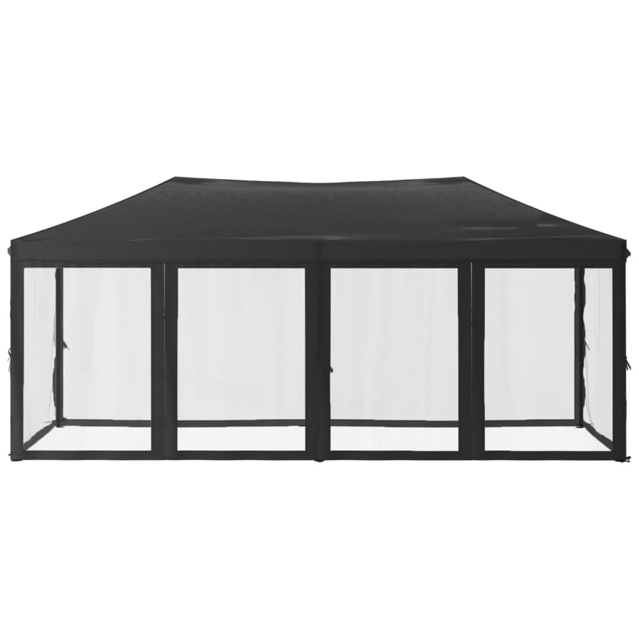 Partytent Inklapbaar Met Zijwanden 3X6 M Antracietkleurig