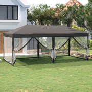 Foldable party tent with side panels 3x6 m anthracite