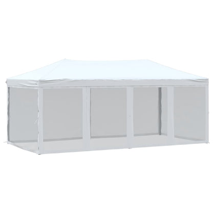 Partytent Inklapbaar Met Zijwanden 3X6 M Wit 3 x 6 m