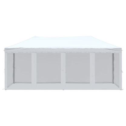 Partytent Inklapbaar Met Zijwanden 3X6 M Wit 3 x 6 m
