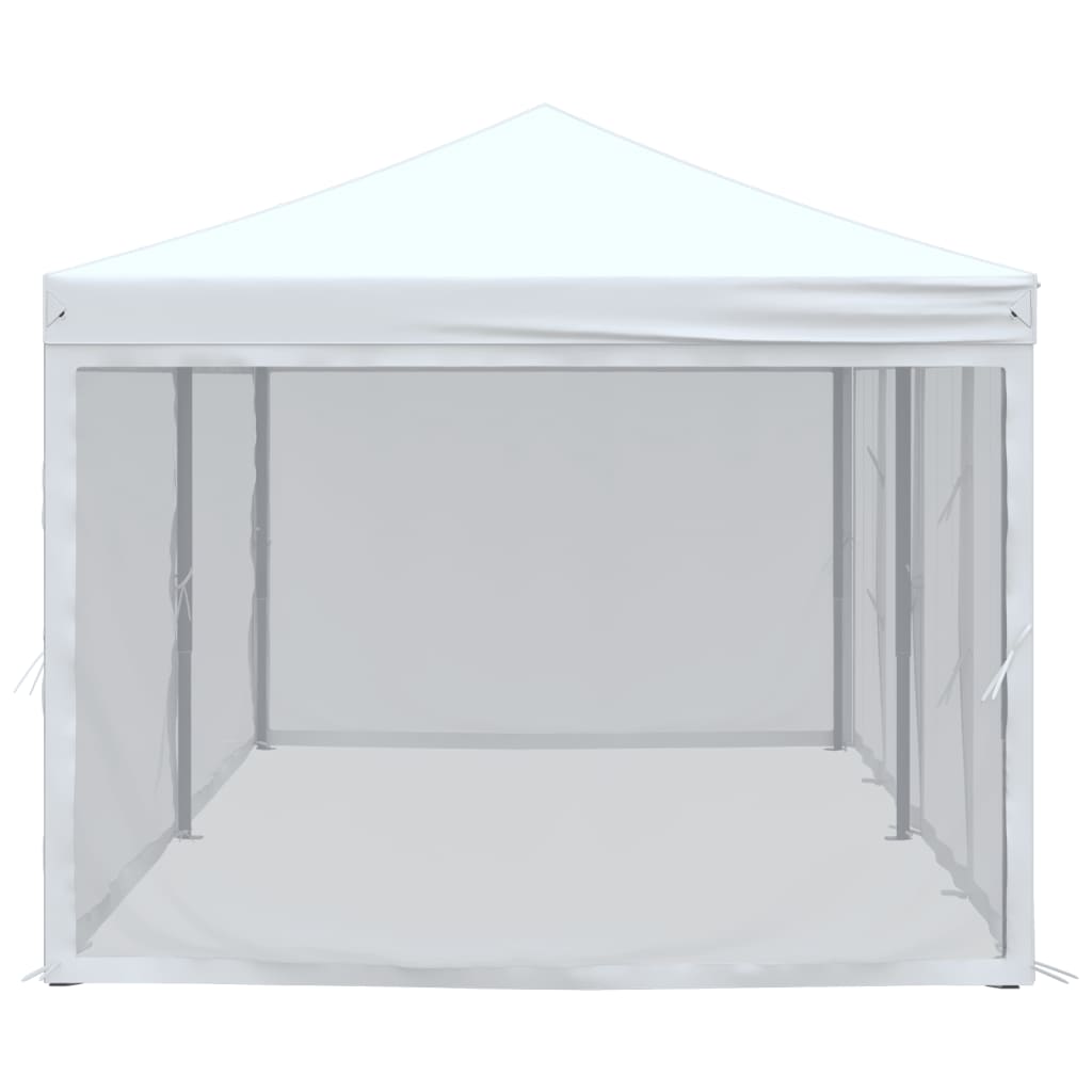 Partytent Inklapbaar Met Zijwanden 3X6 M Wit 3 x 6 m