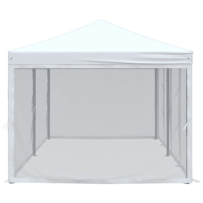 Partytent Inklapbaar Met Zijwanden 3X6 M Wit 3 x 6 m