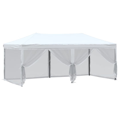 Partytent Inklapbaar Met Zijwanden 3X6 M Wit 3 x 6 m