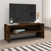 Tv-meubel 100x40x40 cm bewerkt hout gerookt eiken
