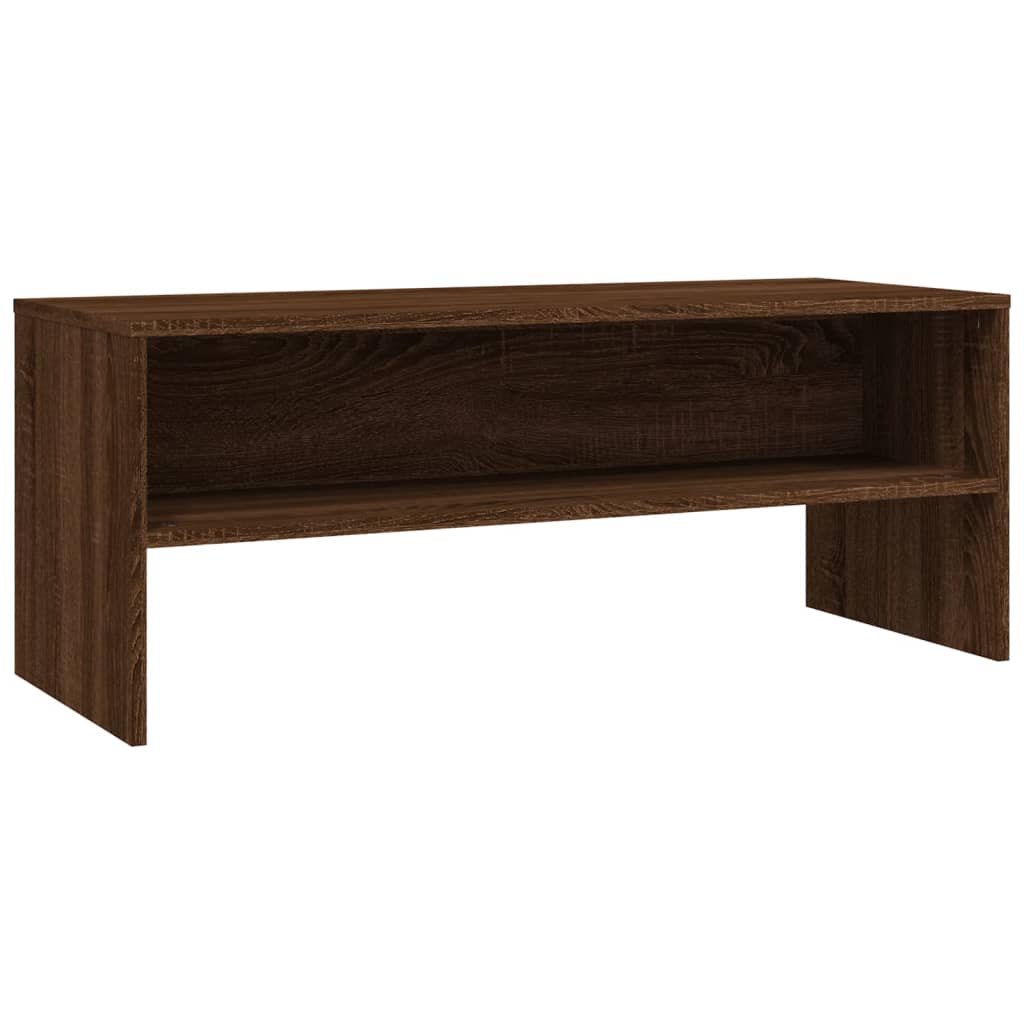 Tv-meubel 100x40x40 cm bewerkt hout bruin eikenkleur bruin eikenkleur