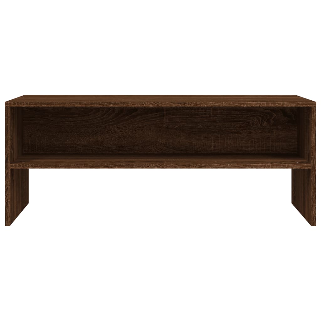 Tv-meubel 100x40x40 cm bewerkt hout bruin eikenkleur bruin eikenkleur