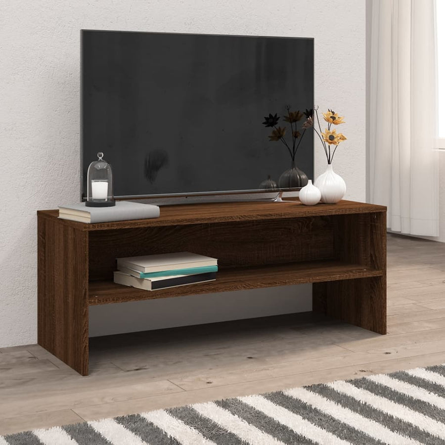 Tv-Meubel 100X40X40 Cm Bewerkt Hout Wit