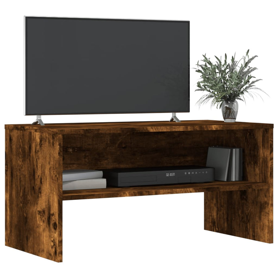Tv-meubel 80x40x40 cm bewerkt hout gerookt eikenkleurig Gerookt eiken