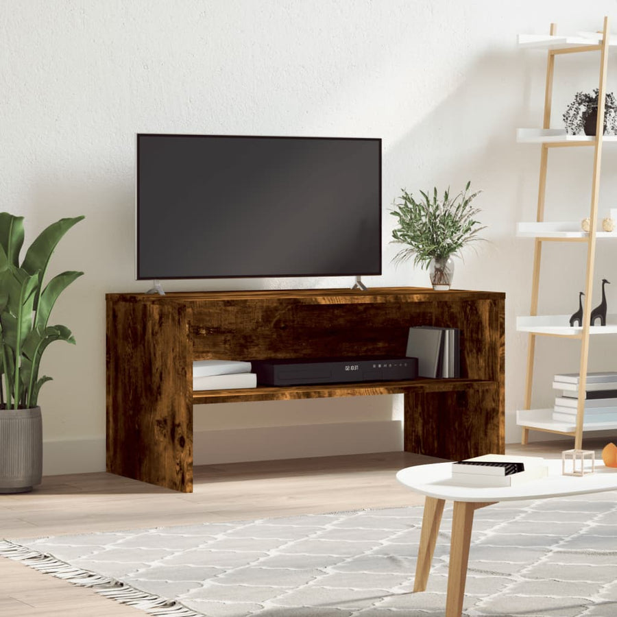 Tv-meubel 80x40x40 cm bewerkt hout gerookt eikenkleurig Gerookt eiken