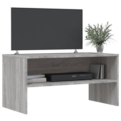 Tv-Meubel 80X40X40 Cm Bewerkt Hout Eikenkleurig Grijs sonoma