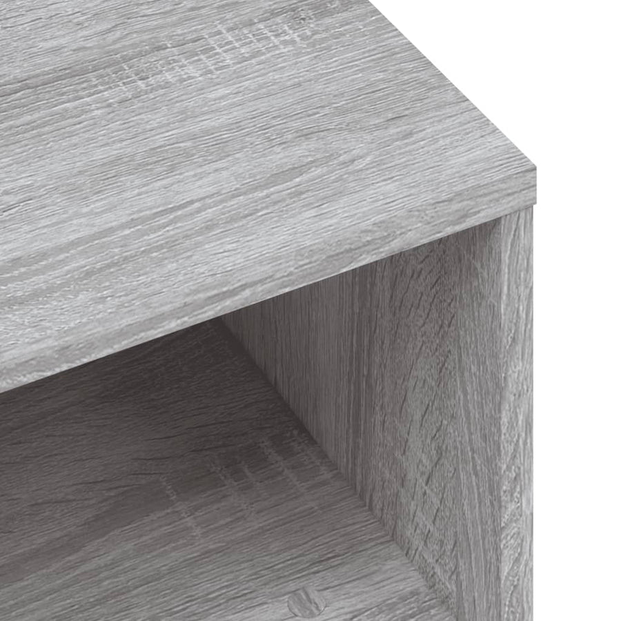 Tv-Meubel 80X40X40 Cm Bewerkt Hout Eikenkleurig Grijs sonoma