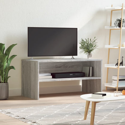 Tv-Meubel 80X40X40 Cm Bewerkt Hout Eikenkleurig Grijs sonoma