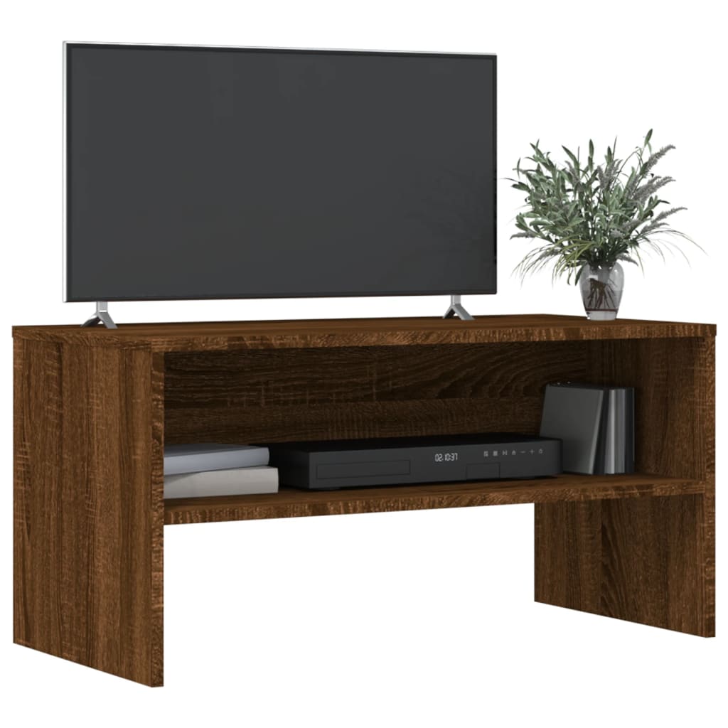 Tv-meubel 80x40x40 cm bewerkt hout bruineikenkleurig bruin eikenkleur