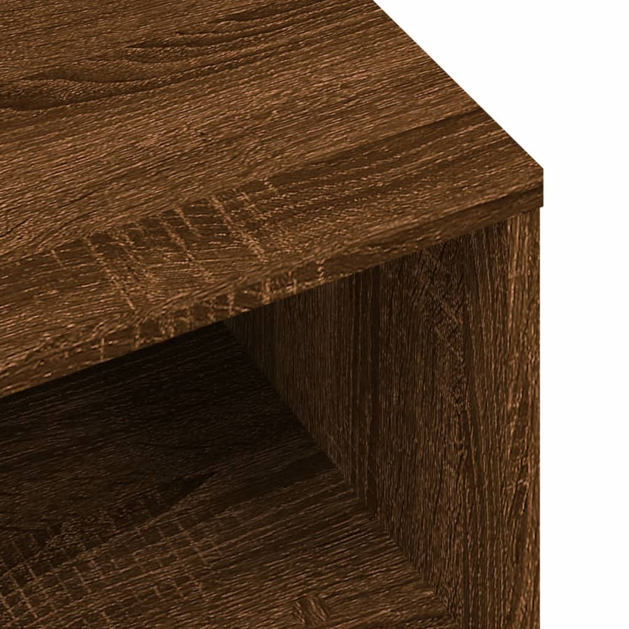 Tv-meubel 80x40x40 cm bewerkt hout bruineikenkleurig bruin eikenkleur