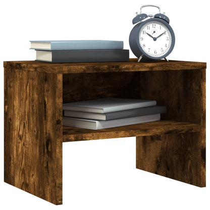 Nachtkastjes 40X30X30 Cm Bewerkt Hout Kleurig 2 Gerookt eiken