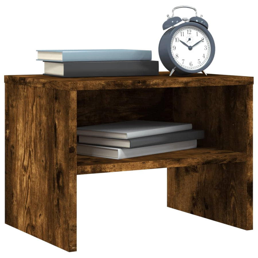 Nachtkastjes 40X30X30 Cm Bewerkt Hout Kleurig 2 Gerookt eiken