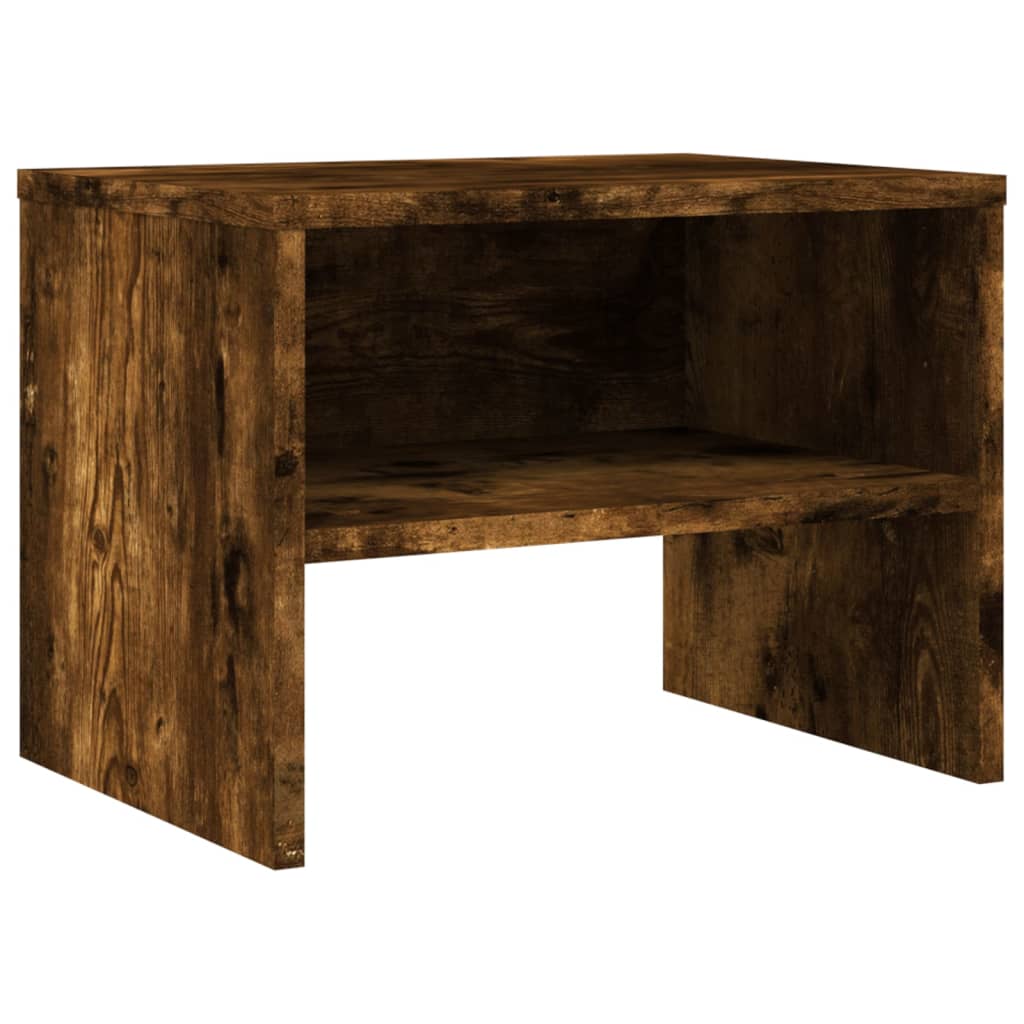 Nachtkastjes 40X30X30 Cm Bewerkt Hout Kleurig 2 Gerookt eiken