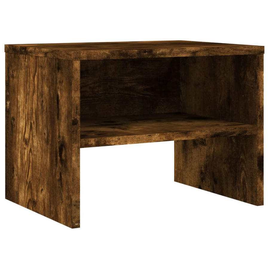 Nachtkastjes 40X30X30 Cm Bewerkt Hout Kleurig 2 Gerookt eiken